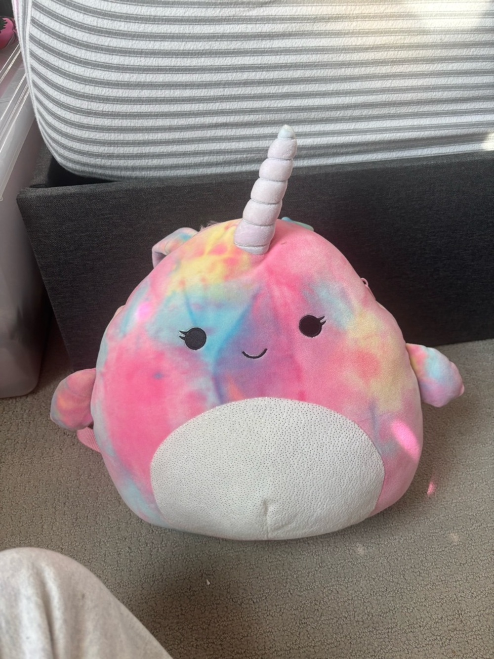 Plush Rainbow Pink Unicorn Squishmallow-Style Pillow Plush